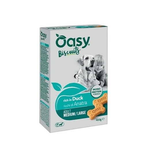 Oasy Biscotti Monoproteici Adult Medium/Large Anatra 400gr