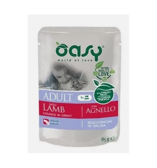 OASY ADULT AGNELLO STERILIZZATO BUSTA 85 gr