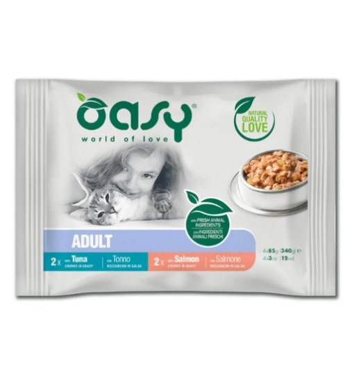 Oasy Wet Cat Bocconcini - MultiPack Fish selection 4x85 gr