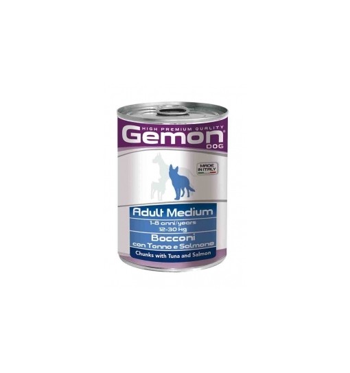 Gemon adult Medium Bocconi con tonno e salmone 415 gr