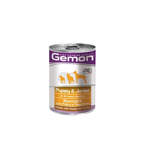 Gemon Dog Puppy Junior Pollo Tacchino Bocconi gr 415
