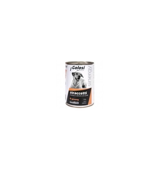 Golosi Straccetti al Tonno e salmone con piselli più Ginseng 400 gr