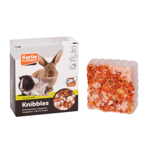 Karlie Flamingo Knibbles blocco sali minerali alle carote 65g