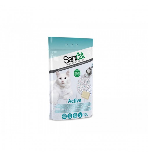 Lettiera Sanicat Active White al profumo sapone di marsiglia Bentonite 10 L