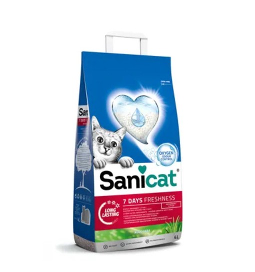 Lettiera SaniCat Aloe Vera 7 giorni 4 Lt