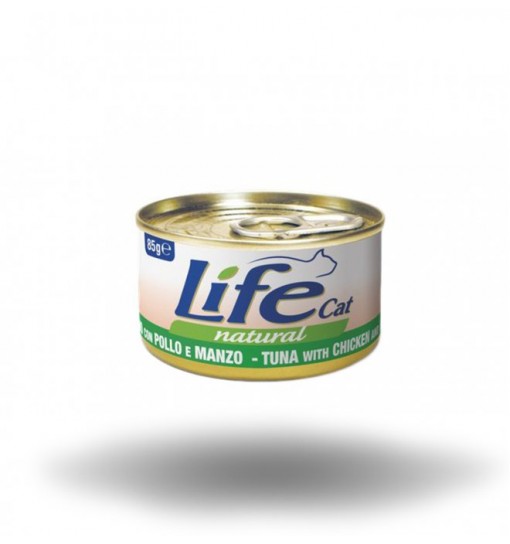 Life Gatto naturale Tonno con Pollo e manzo 85 gr